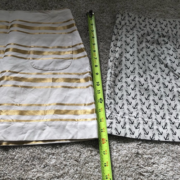 Two pieces bundle lot J.Crew cotton/Linen blend mini skirt, both size 12 - Picture 10 of 13